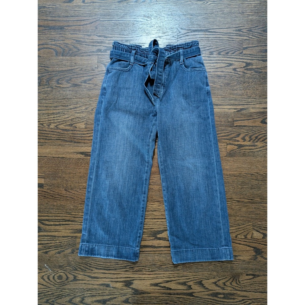 J Crew Pants Jeans Paper Bag Cropped Denim Womens Size 27 p Coastal Capri Petite